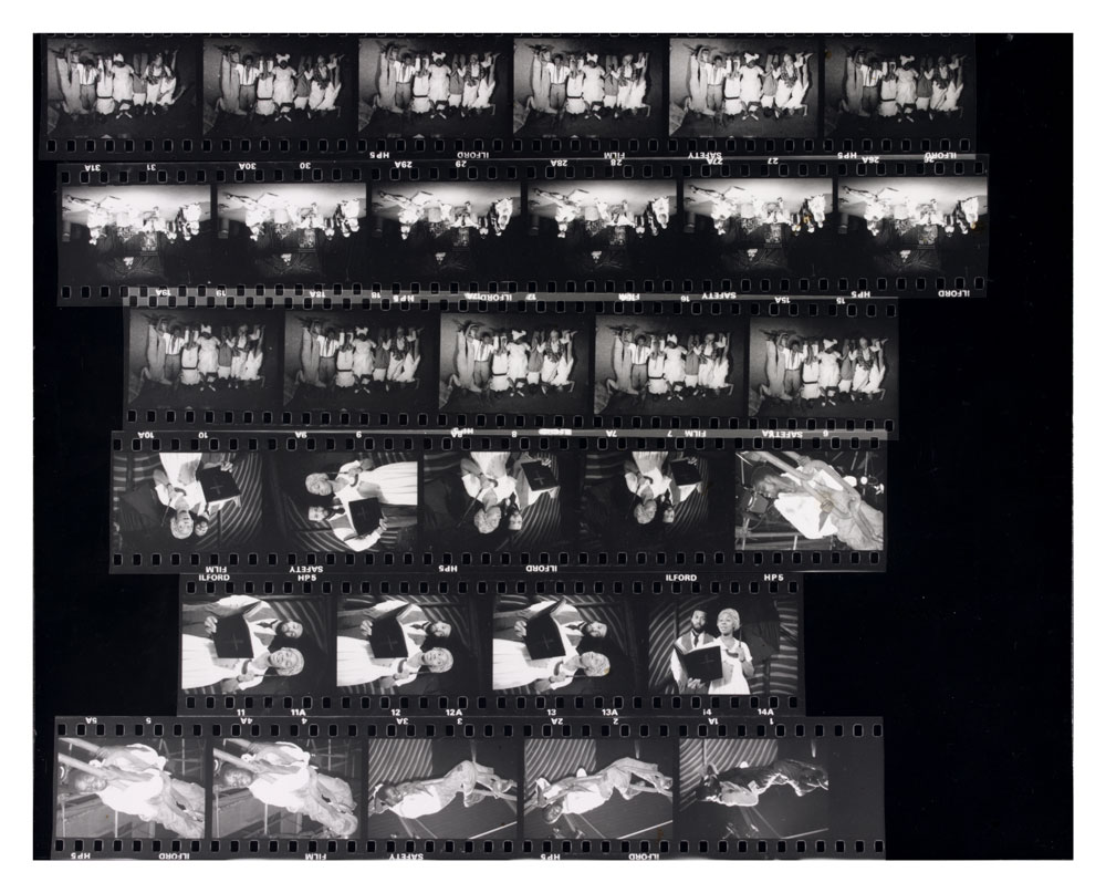 Contact sheet of actors from An Echo in the Bone